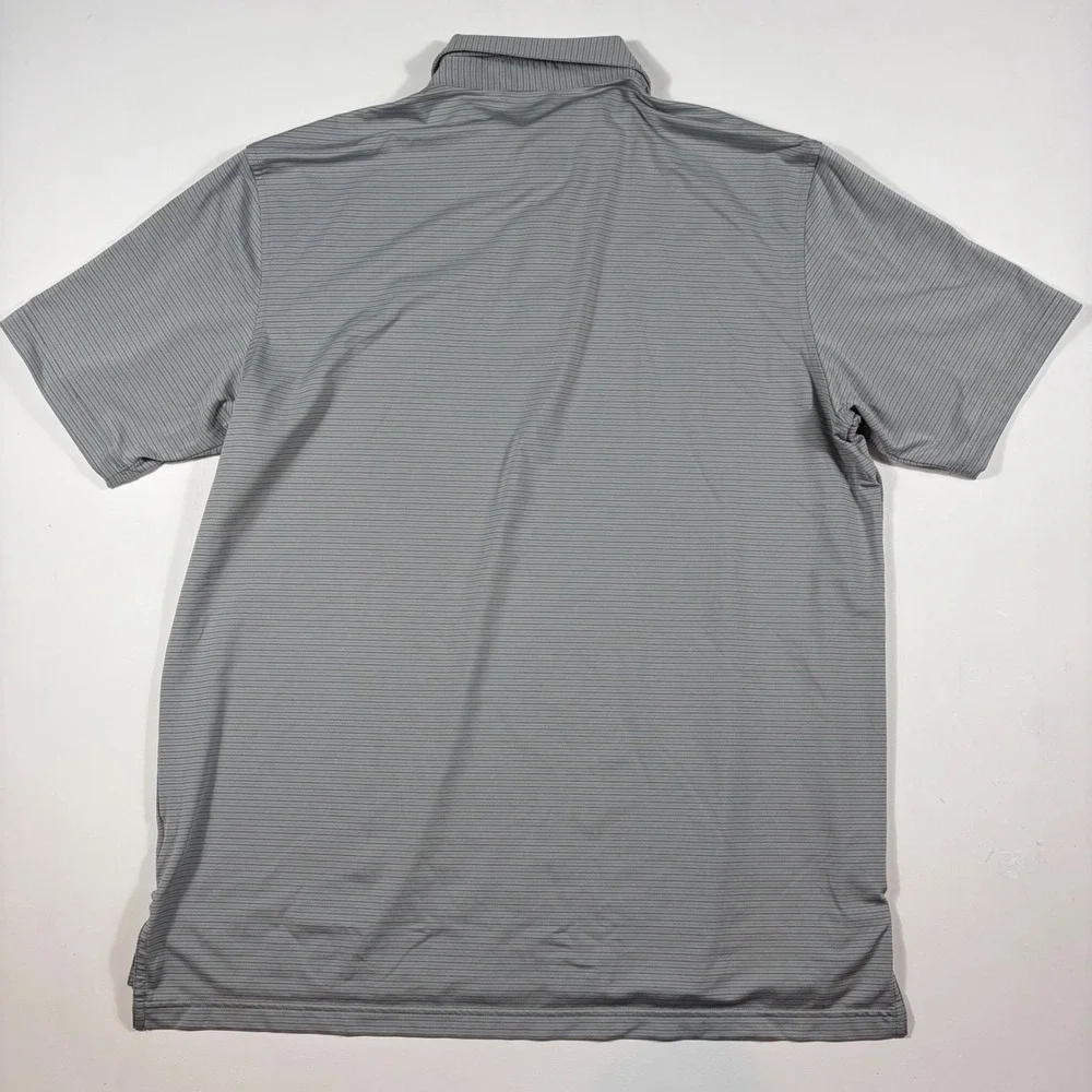 Peter Millar Summer Comfort Polo Shirt Mens XL Striped Gray Butterfield Country